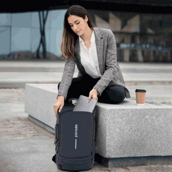 Porodo Lifestyle Water-Proof Oxford Fanny Pack With USB-A Port - Black